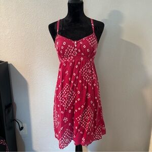 Vintage Aeropostal Red Patterned Midi Dress. Size S/P.